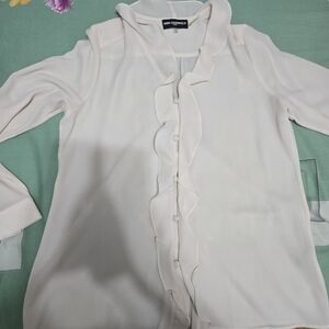 Elegant Cream Blouse By Karl Lagerfeld